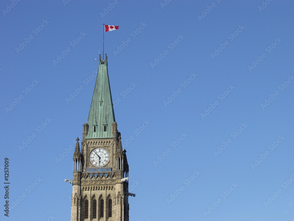 peace tower and blue sky
