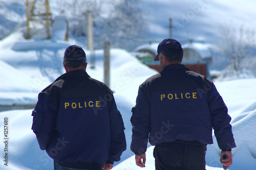 police patrol in winter