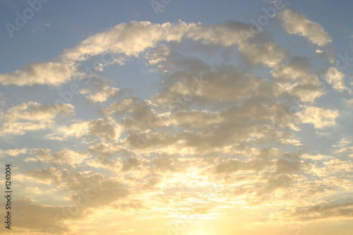 backlit clouds near sunset