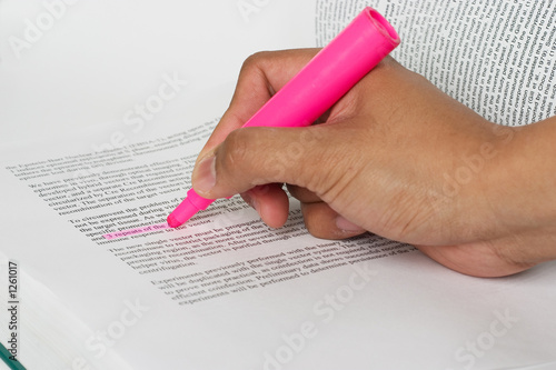 highlighting page sharp background photo