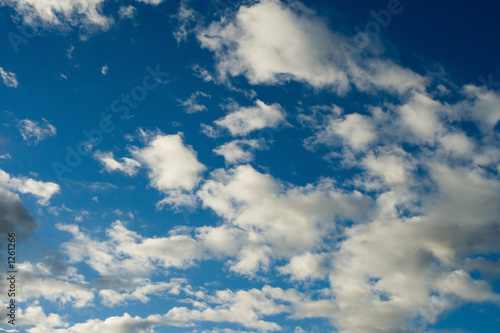 white clouds in the blue sky