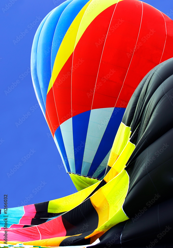 Obraz premium partially inflated hot air balloons