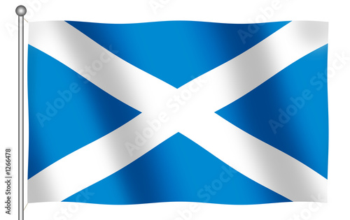 flag of scotland waving