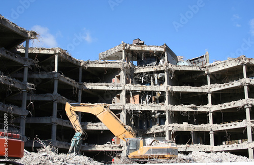 building under demolition