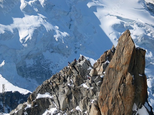 Schilderij op canvas vue de l'aiguille du midi