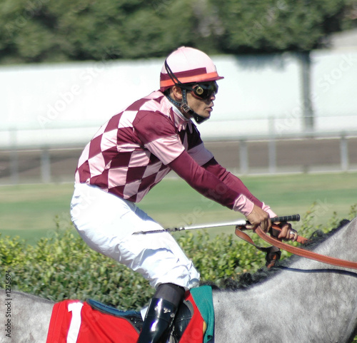 jockey in purple photo