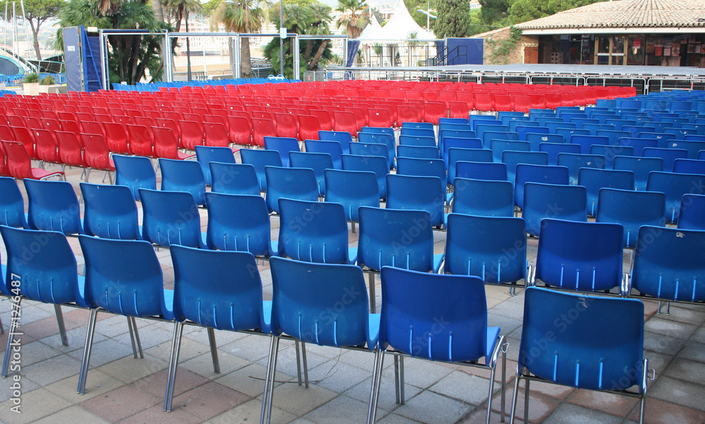 Naklejka premium rows of plastic seating