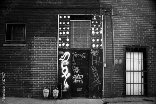 graffiti on a door