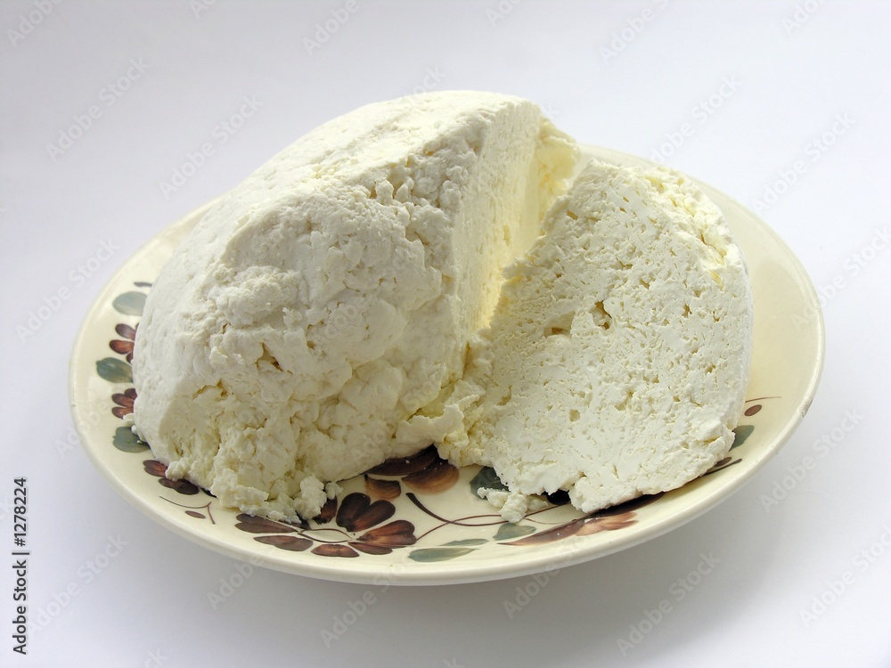 a white cottage cheese on a plate