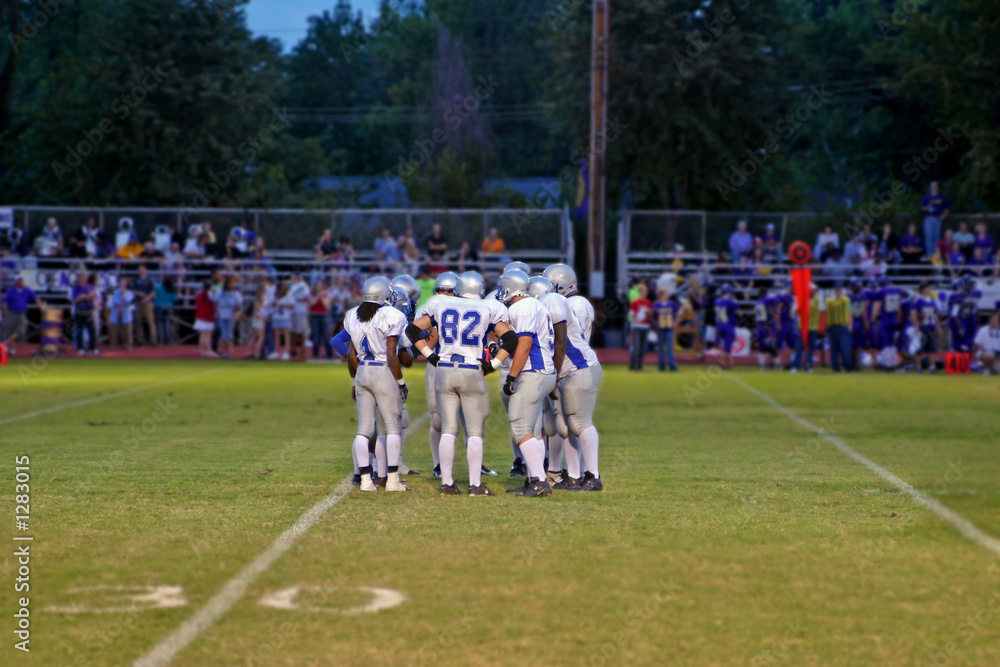 Fototapeta premium football huddle