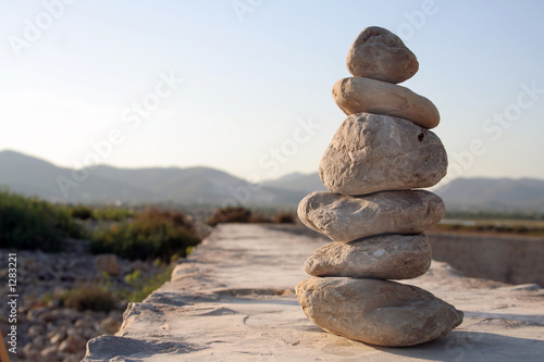 Photo zen stone meditation