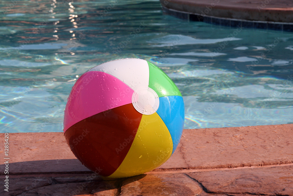beach ball by the pool