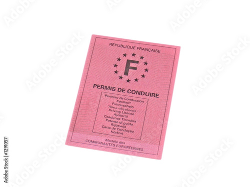 permis de conduire détouré photo