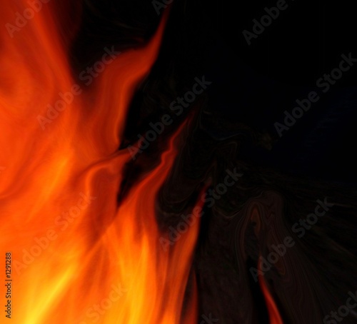 black background with fire