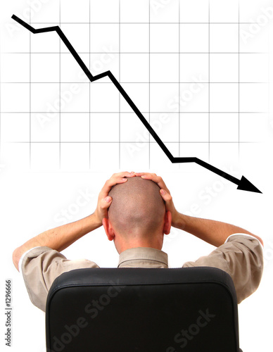 business man and graph