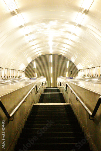 london underground escalator