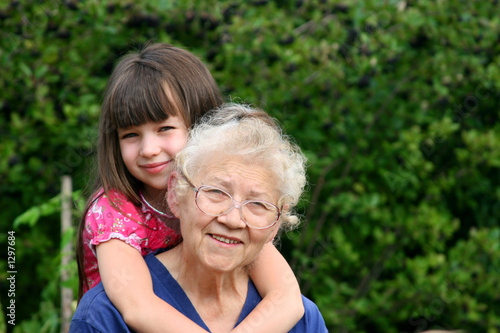 girl with grandmother
