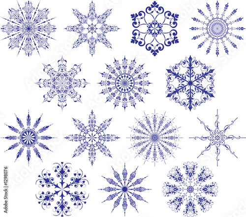 collection of snowflakes photo