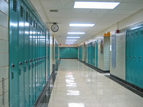 Billede på lærred school hallway