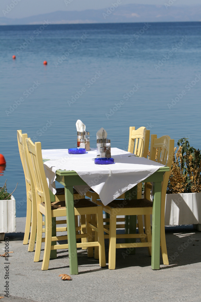 table by the sea
