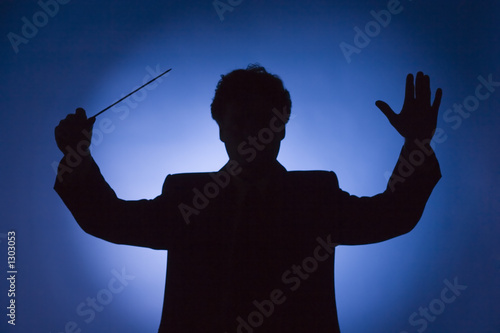 silhouette of conductor