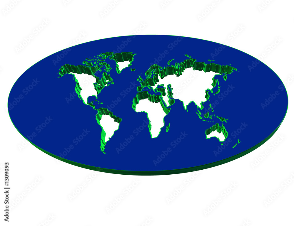3d map continent