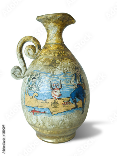 old greece vase with drawing