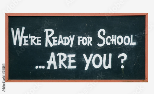 school blackboard sign