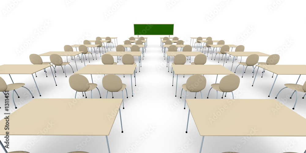 Fototapeta premium klassenzimmer - weitwinkel