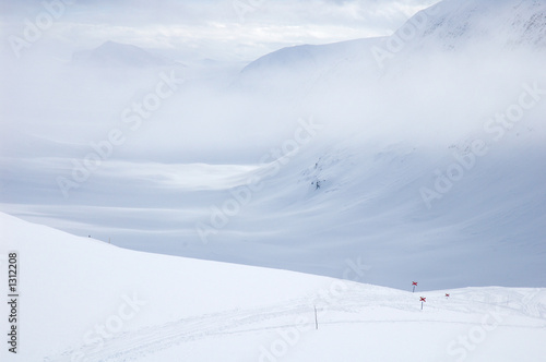 cross country ski hiking trail kungsleden