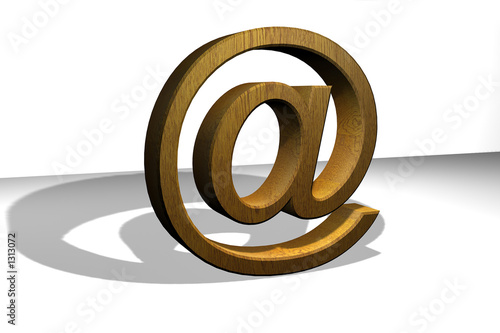 lettre arobase en bois