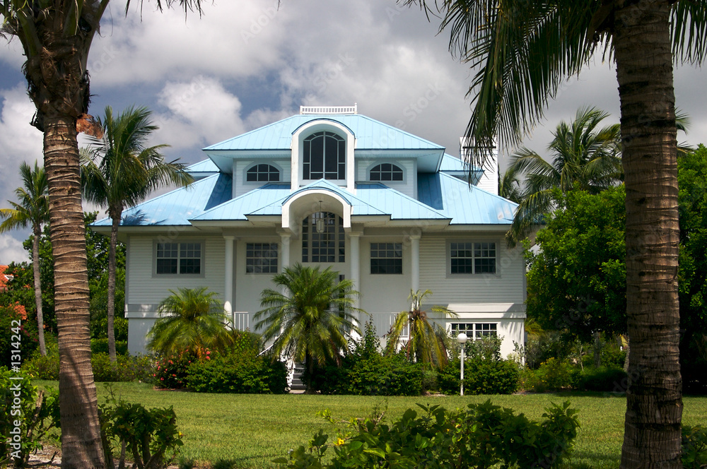Fototapeta premium home in tropical paradise