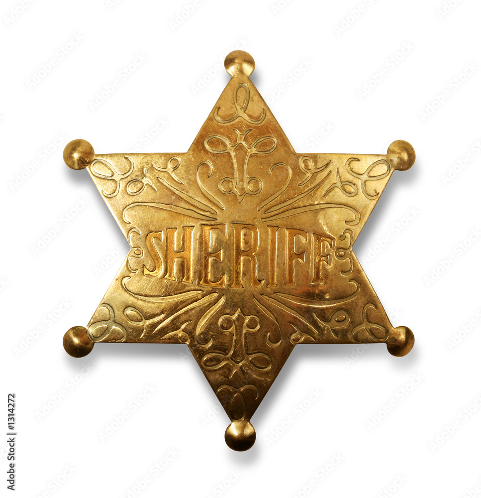 Obraz premium sheriff badge with path