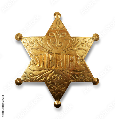 sheriff badge with path