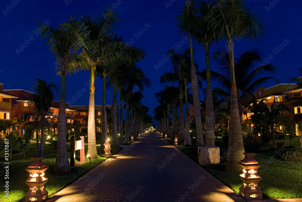 mexico resort night