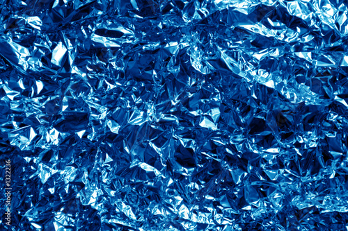 crumpled blue metal