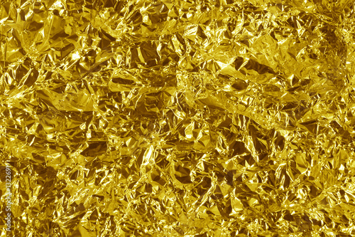 crumpled gold metal