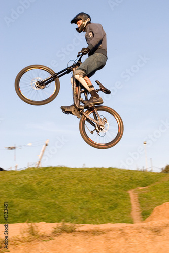 mountain biker jumping