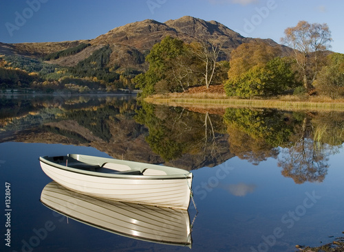 boat on loch achray photo