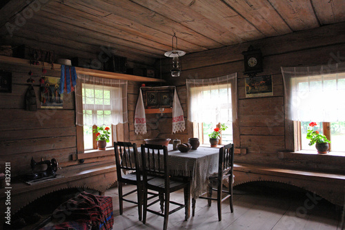 old russian household interior