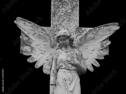 gothic angel isolated on black