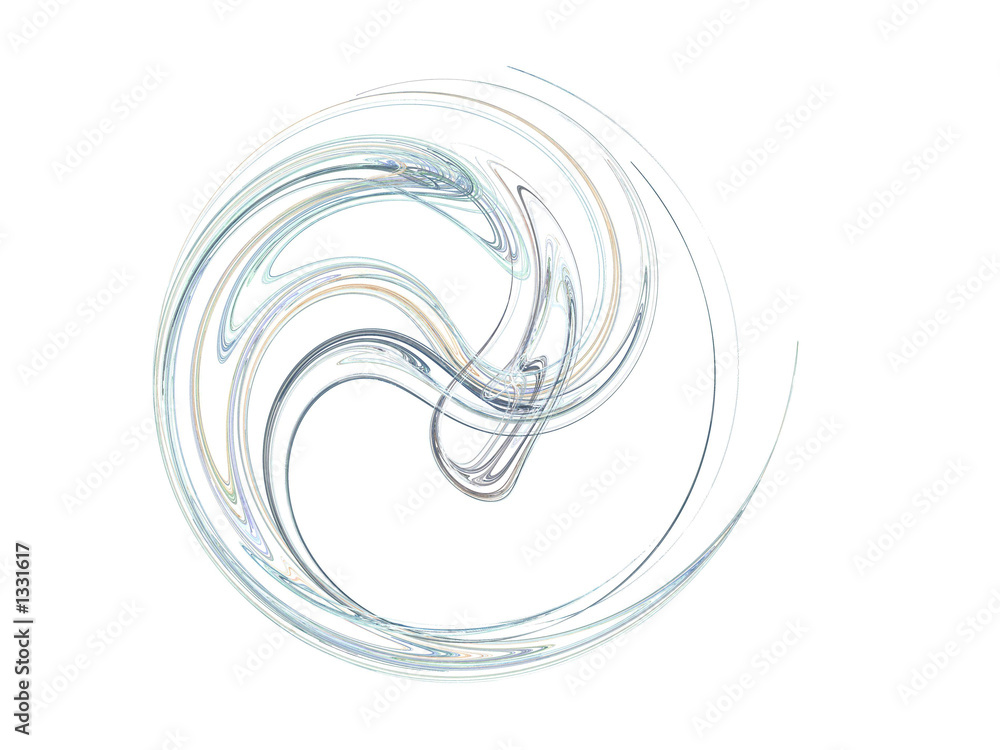 Obraz premium fraktal, symbol yin yang.