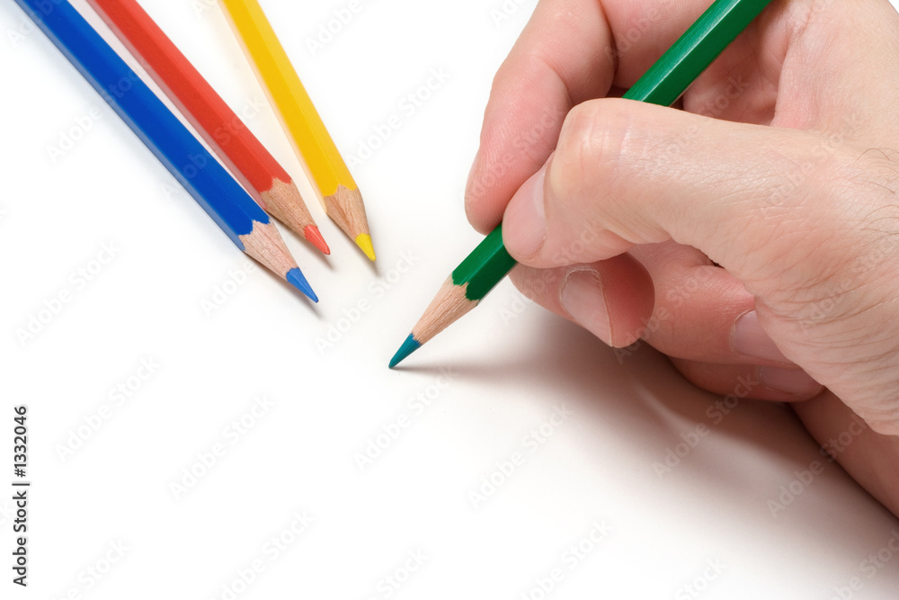 pencil on white