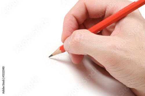 pencil on white