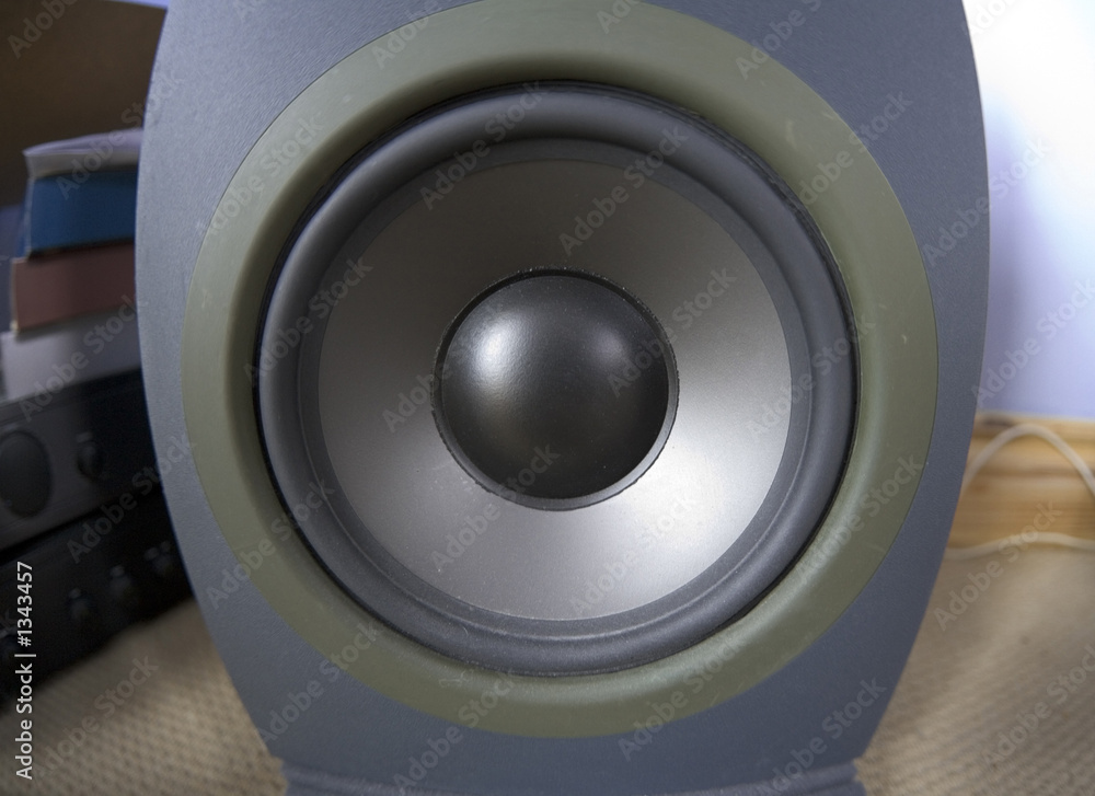 speaker tweeter woofer bass boom box sound waves