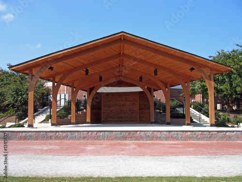 wooden outdoor stage or amphitheater