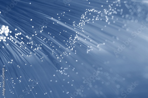 blue strands of light