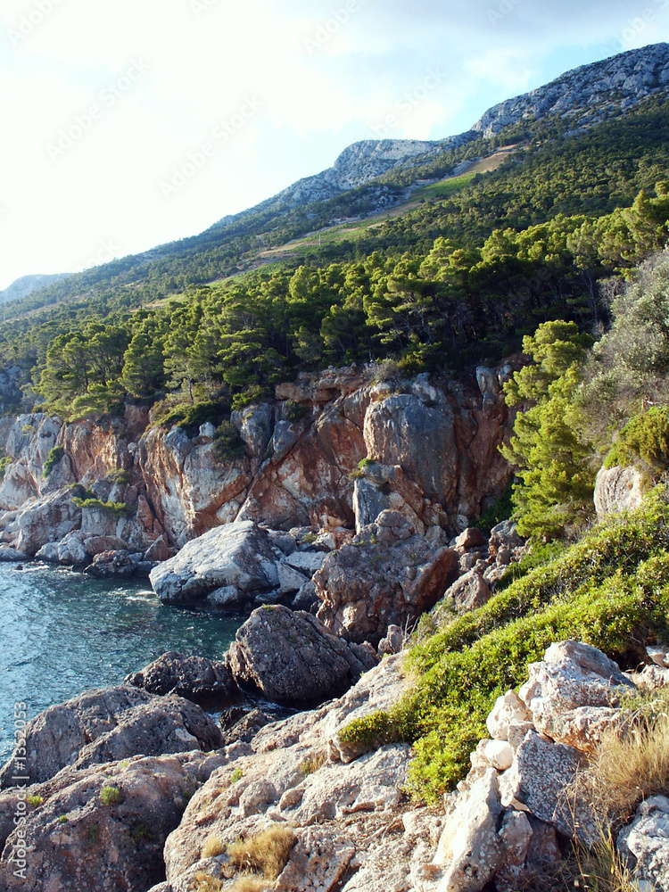 giant rocks in adriatic sea