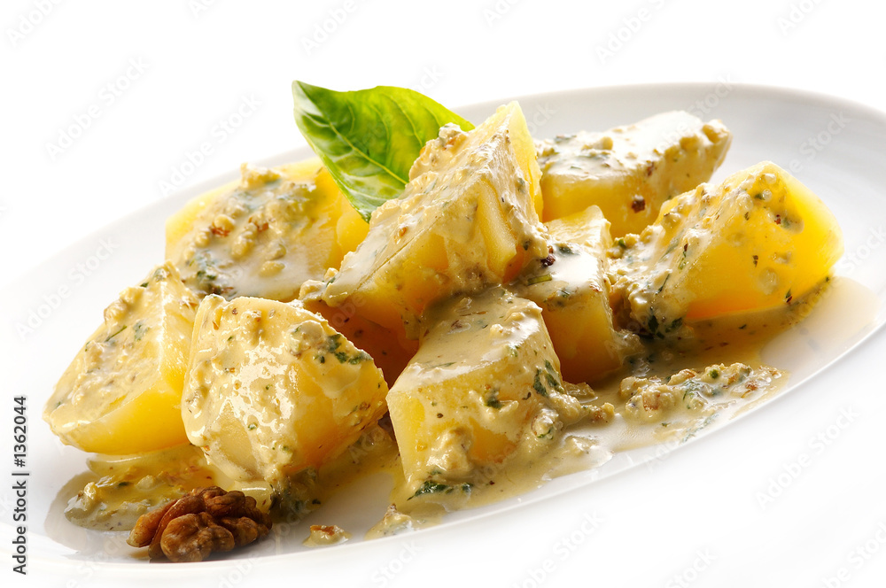 traditional slovene dish - cooked potatoe with nut traditional slovene dish - cooked potatoe with nut