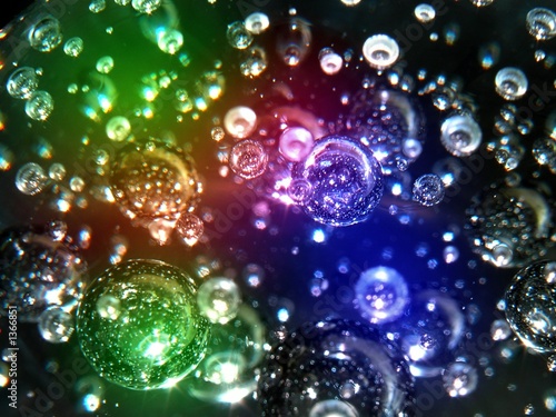 color flashes and bubbles